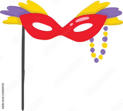 Hand Drawn party mask illustration