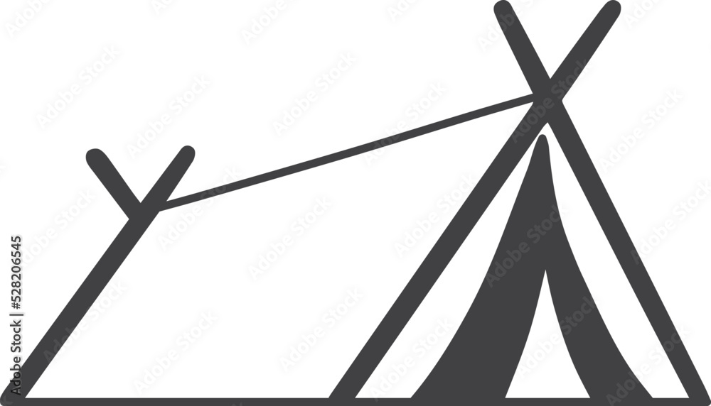 Hand Drawn tents and camps illustration Hand Drawn tents and camps illustration
