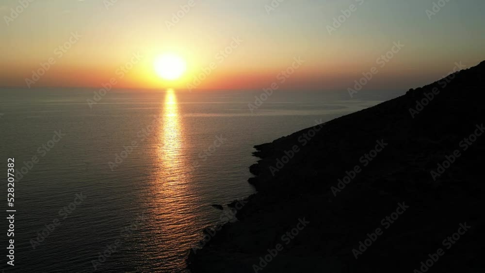 Aerial view of the best sunset in the world. Aerial view of the best sunset in the world.