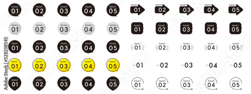 数字　ポイント　あしらい　シンプル