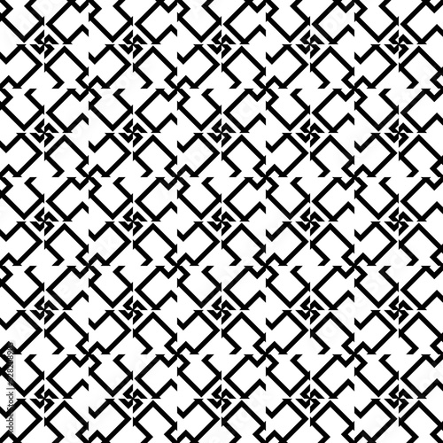 Crosses seamless ornament. Geometric pattern. Folk illustration. Tiles wallpaper. Vector art. Ethnic motif. Tribal backdrop. Geometrical background. Digital paper, textile print, web design, abstract