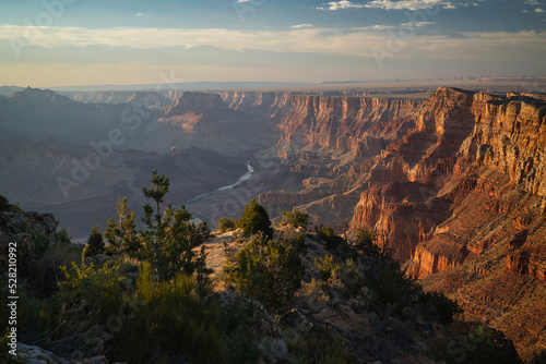 Grand canyon in the evening, before sunset, desert view point