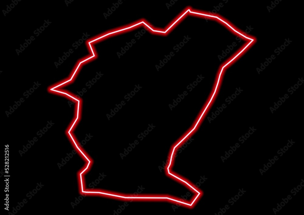 Red glowing neon map of Culfa Azerbaijan on black background. Red glowing neon map of Culfa Azerbaijan on black background.
