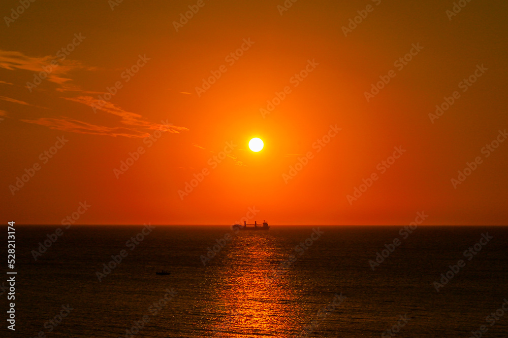 sunset in the sea