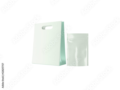 Transparent Paper Shopping Bag With Pouch Image