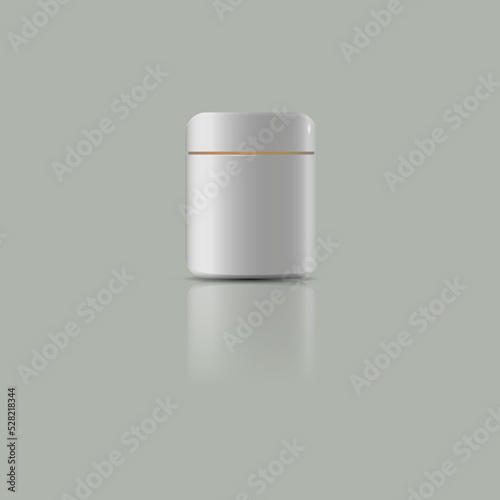 Jar of cream template realistic vector illustration.