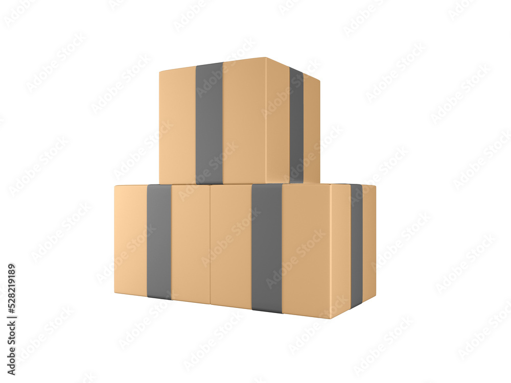 Obraz premium Transparent Cardboard Box Packaging Tape Image