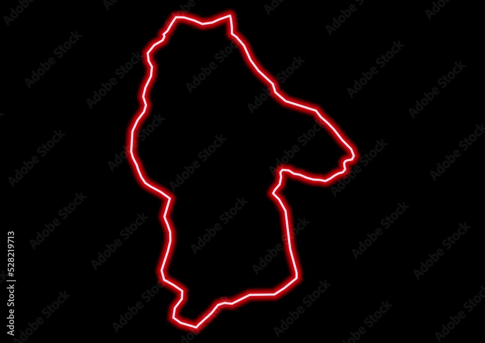 Red glowing neon map of Gnagna Burkina Faso on black background. Red glowing neon map of Gnagna Burkina Faso on black background.
