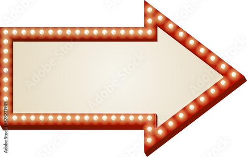 Arrow lights sign