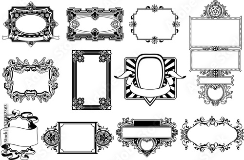 Ornate frame and border des...