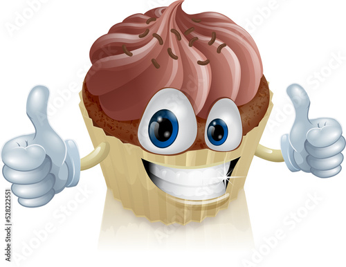 Chocolate cupcake mascot