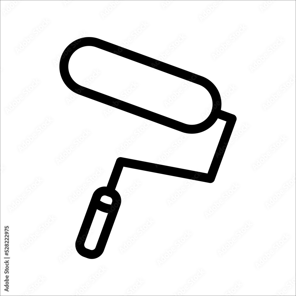 Foam Roll Icon. Outline style icon design isolated on white background Foam Roll Icon. Outline style icon design isolated on white background