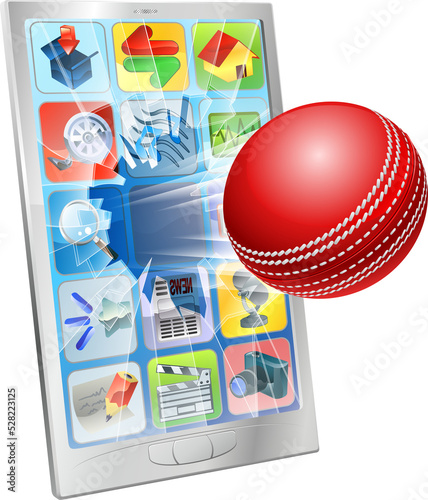 Cricket ball flying out of ...