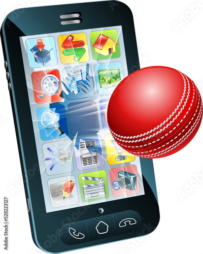Cricket ball flying out of ...