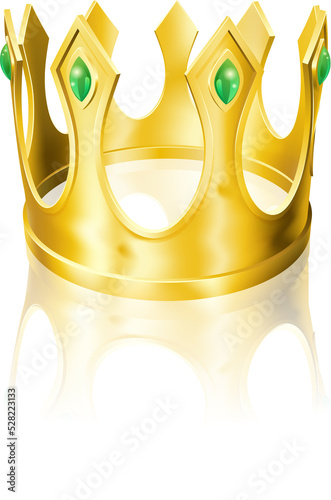 Gold crown illustration