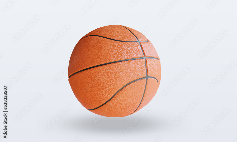3d Sport Ball Basketball rendering front view