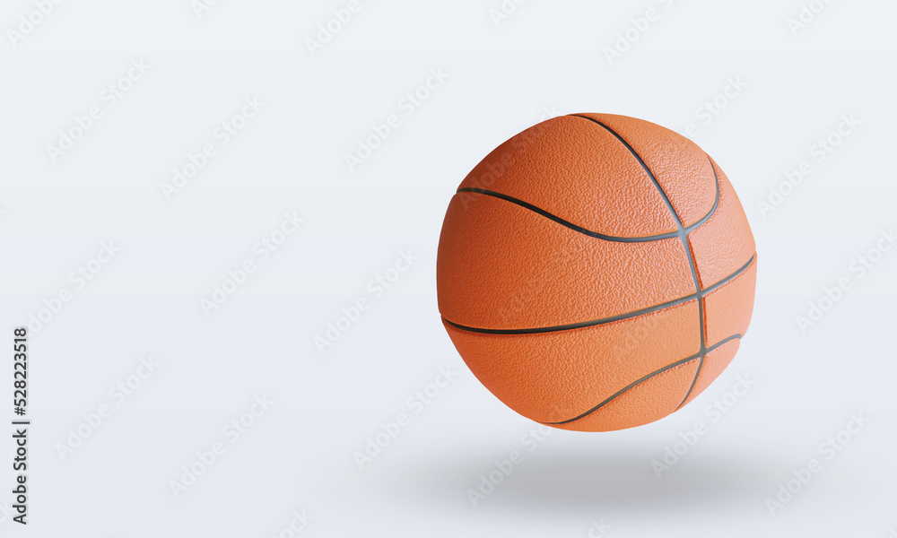 3d Sport Ball Basketball rendering top view