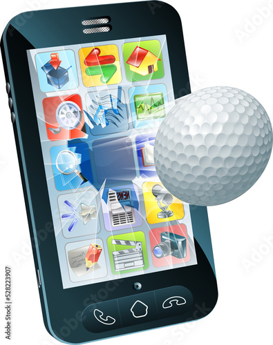 Golf ball flying out of mob...