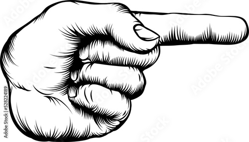 Hand pointing finger illust...