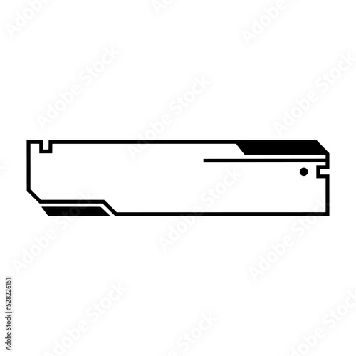 HUD futuristic display with detail for sci-fi monitor screen. illustration for modern background and High technology user interface.