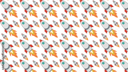 pattern with rocket