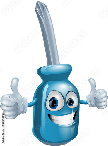 Cartoon screwdriver man
