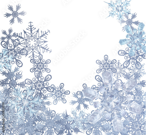 Christmas snowflakes backgr...