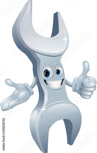 Wrench cartoon person illus...