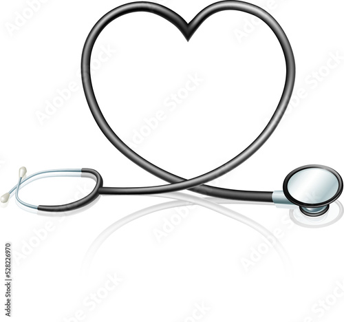 Stethoscope heart concept