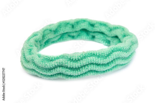 Elastic scrunchy multicolor rubber for hair isolated on the white background