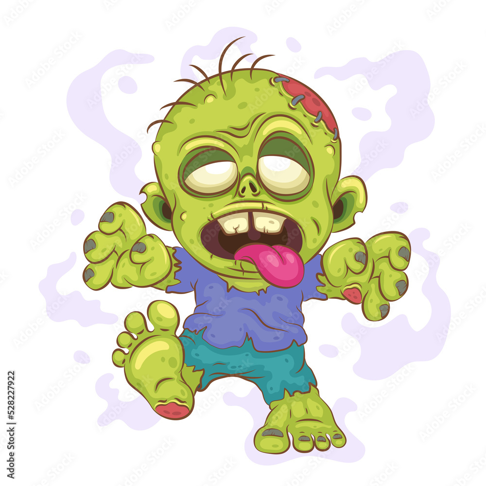 Obraz premium Cartoon Zombie. Crafting, Sublimation.