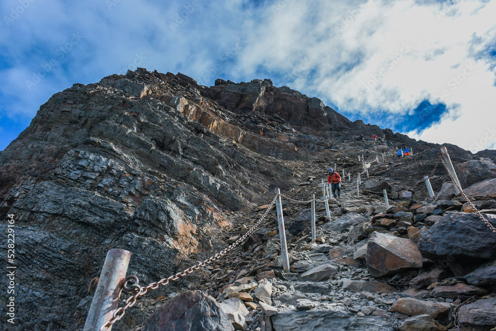 Landscape View Yushan Mountains On The Top Of Yushan With A Sign of Landscape View Yushan Mountains On The Top Of Yushan With A Sign of