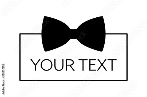 Elegant bow tie frame Wedding party frame template