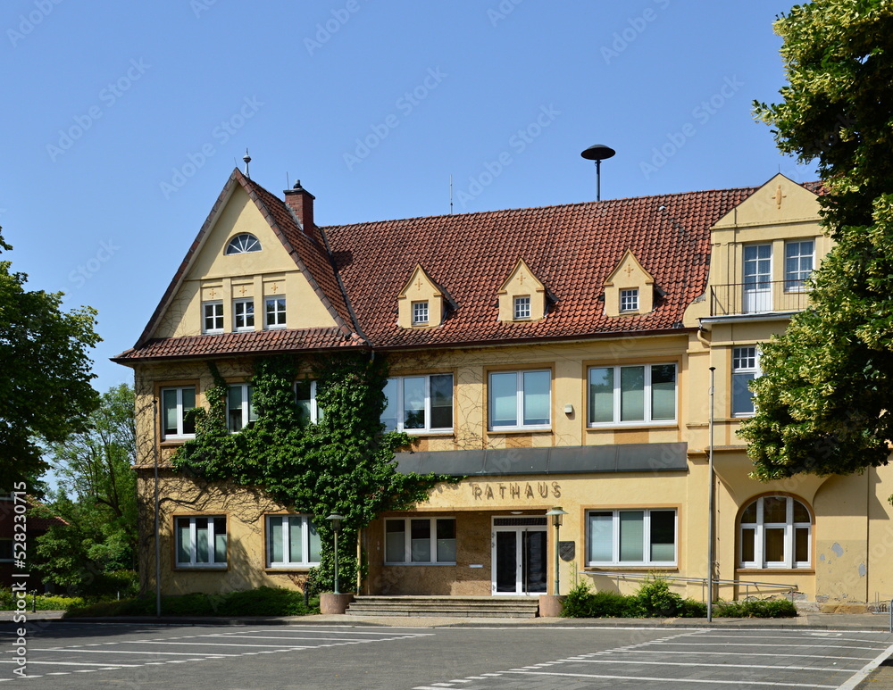 Historical Town Hall in the Town Schwarmstedt, Lower Saxony Historical Town Hall in the Town Schwarmstedt, Lower Saxony