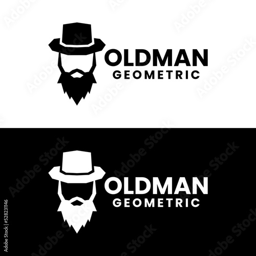 old man logo design concept
