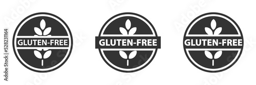 Gluten free icon. Flat vector illustration.