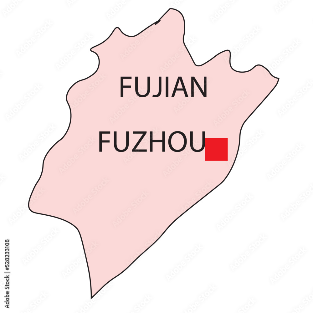 CHINA'S POLITICAL MAP, CHINA'S DIFFERENT REGIONS, STATES, AND PROVINCES  STATE OF FUJIAN FUZHOU
