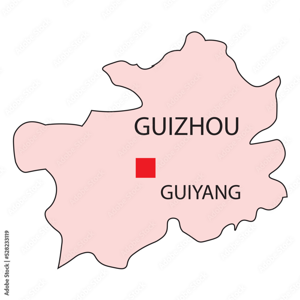 CHINA'S POLITICAL MAP, CHINA'S DIFFERENT REGIONS, STATES, AND PROVINCES  STATE OF GUIZHOU GUYANG

