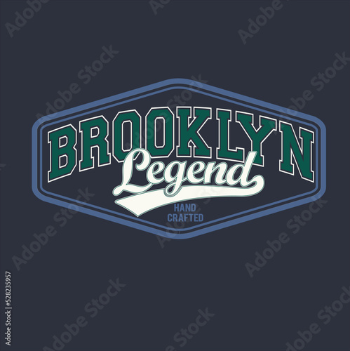 BROOKLYN LEGEND GRAPHIC PRINTS FOR SHIRTS AND TEXTILES VECTOR