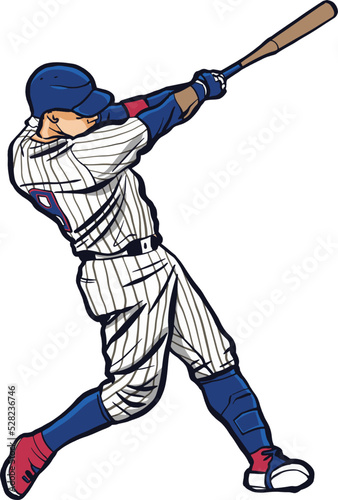 baseball batter action hitting  ball 