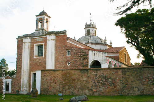 Facade of the Jesuit Estancia de Caroya founded by the Society of Jesus in 1616. Colonia Caroya, Córdoba, Argentina. Rural establishment and church. Colonial structure of cultural and tourist interest photo