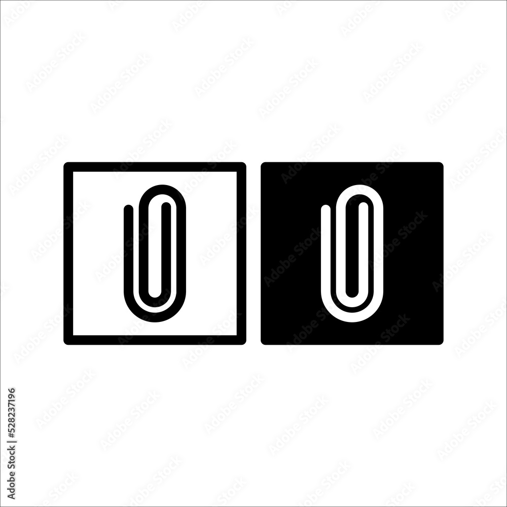 Paperclip set icon symbol simple design Paperclip set icon symbol simple design