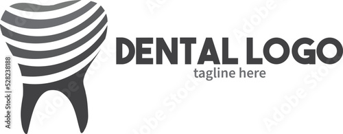 Dental Clinic treat office brand identity Logo Tooth abstract Linear Dentist stomatology