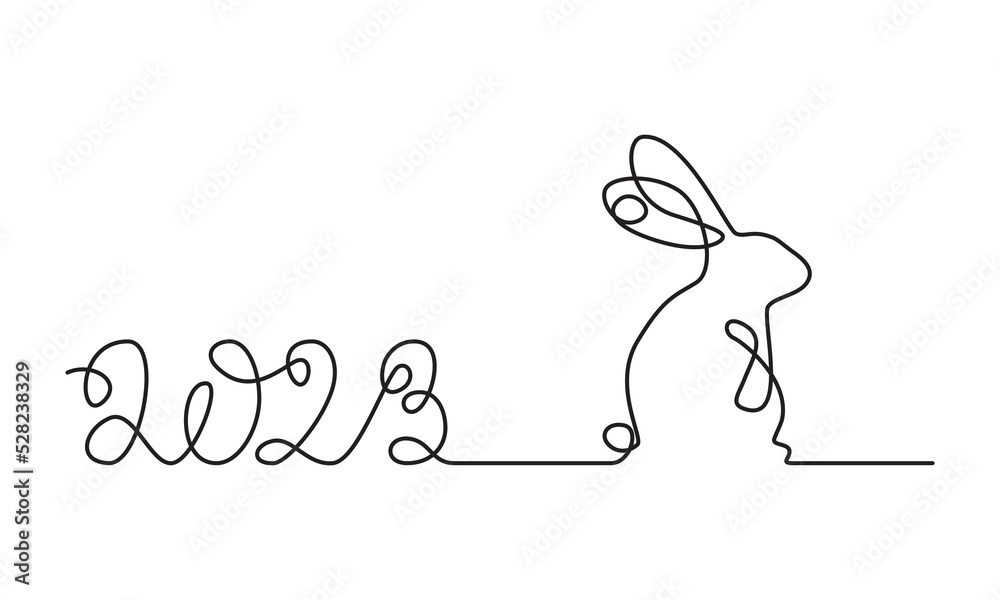 Rabbit one line, vector drawing
Rabbit one line, vector drawing