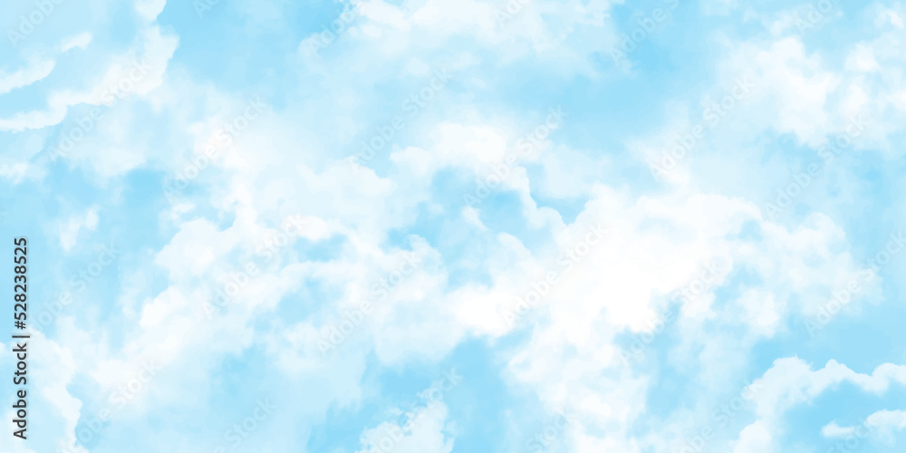 Panorama of blue sky with white clouds. Sky clouds landscape light background.White cumulus clouds formation in blue sky. sunny heaven landscape, bright cloudy sky view from airplane, copy space.>< Panorama of blue sky with white clouds. Sky clouds landscape light background.White cumulus clouds formation in blue sky. sunny heaven landscape, bright cloudy sky view from airplane, copy space.><