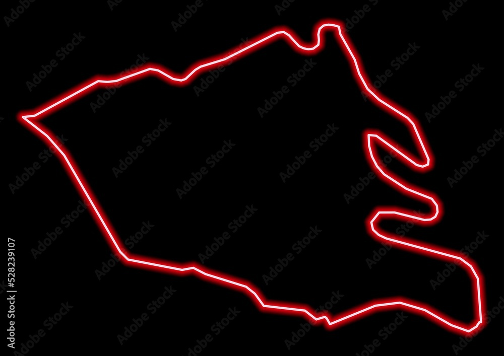 Red glowing neon map of Ragusa Italy on black background. Red glowing neon map of Ragusa Italy on black background.