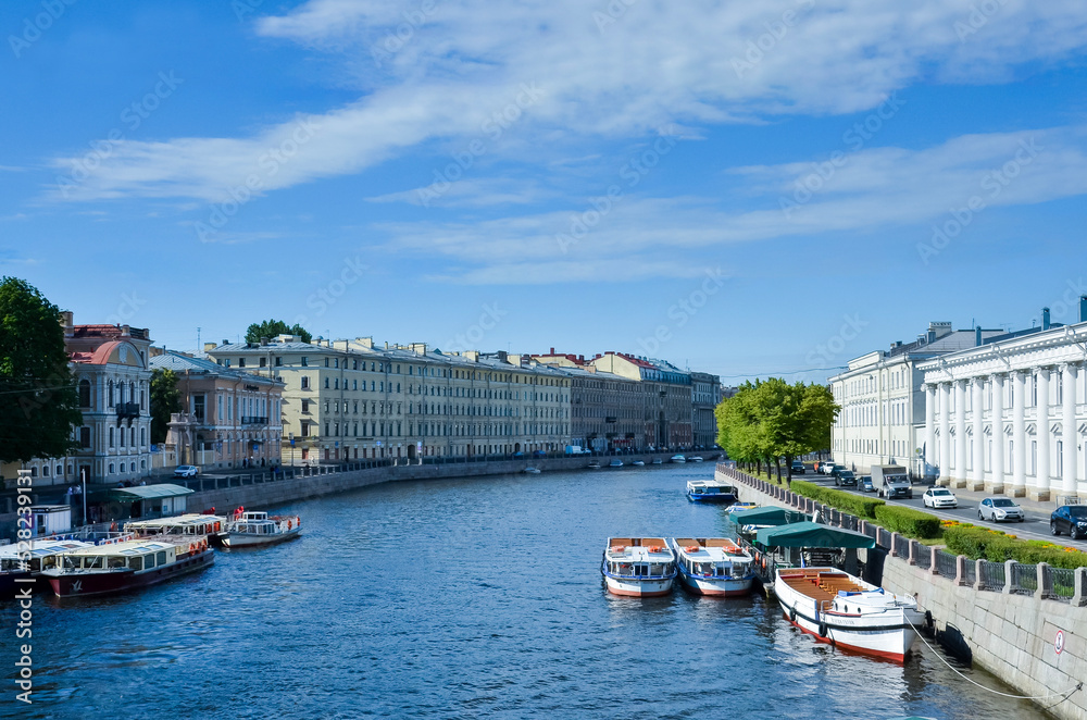 St Petersburg, view over Fontanka river