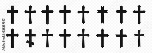 Tela Christian cross icon collection