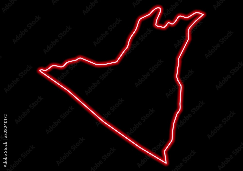 Red glowing neon map of Retalhuleu Guatemala on black background. Red glowing neon map of Retalhuleu Guatemala on black background.