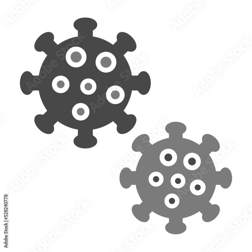 Virus Greyscale Glyph Icon